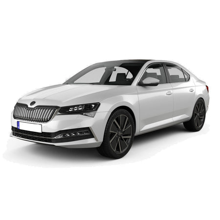 Soporte de protección acero inoxidable para reposapiés de coche Skoda Superb