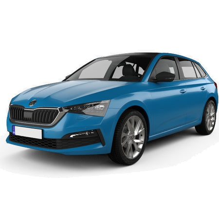 Soporte de protección acero inoxidable para reposapiés de coche Skoda Scala