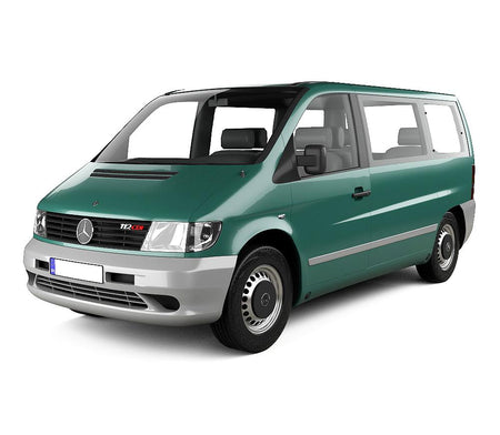 Protección de umbral de puerta de acero inoxidable Mercedes Vito W638 fabricación 1997 - 07.2003, carrocería furgoneta