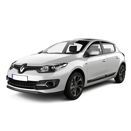 Soporte de protección acero inoxidable para reposapiés de coche Renault Megane III fabricación 11.2008 - 12.2015, carrocería hatchback