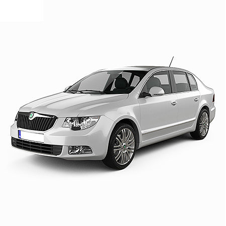 Soporte de protección acero inoxidable para reposapiés de coche Skoda Superb III fabricación 05.2015 - presente, carrocería sedán