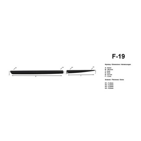Molduras laterales Ford Fiesta VI, fabricación 10.2008 - 06.2017, carrocería hatchback | F-19