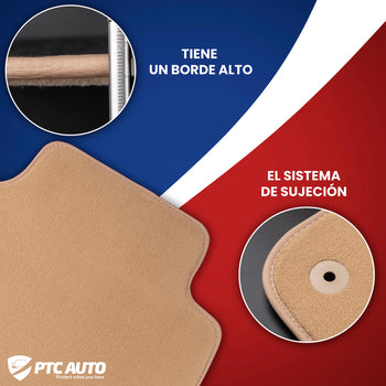 Alfombrillas de moqueta beige Renault Captur I, fabricación 04.2013 - 12.2019, carrocería suv #1