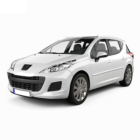 Protección de umbral de puerta de acero inoxidable Peugeot 207 fabricación 2007 - 06.2013, carrocería camioneta