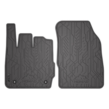 Alfombrillas de goma delanteras Ford Fiesta VI, fabricación 10.2008 - 06.2017, carrocería sedán a distancia entre los sistemas de sujeción de 30 cm en el lado del conductor (2 uds.) | ND0306