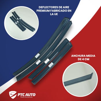 Deflectores de aire () Opel Astra F (Clasic I), fabricación 1992 - 1998, carrocería sedán, 4 piezas | PVF1714X1713