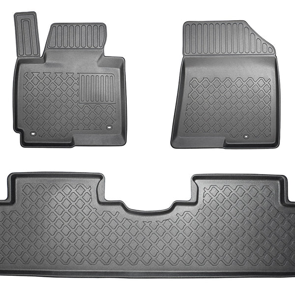 Alfombrillas tipo bandeja Kia Carens III, fabricación 04.2013 - 08.2019, carrocería furgoneta 5-7 plazas, sin tercera fila | 603187