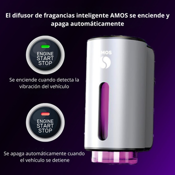 Pack Difusor de aromas AMOS mini GRIS + 3 fragancias DE REGALO