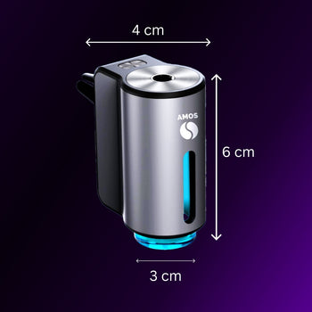 Pack Amos mini Pink – difusor de aromas gris + set rosa con 7 recambios de fragancias