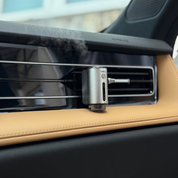 Pack Amos mini Pink – difusor de aromas gris + set rosa con 7 recambios de fragancias