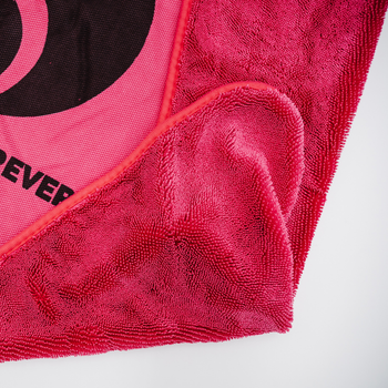 Toalla de microfibra ultra absorbente AMOS Powerfluff rosa 1000 GSM 60 x 80 cm + Guante de REGALO