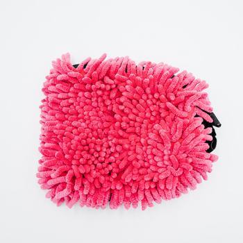 Toalla de microfibra ultra absorbente AMOS Powerfluff rosa 1000 GSM 60 x 80 cm + Guante de REGALO