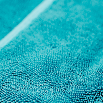 Toalla de microfibra ultra absorbente AMOS Powerfluff azul 1000 GSM 60 x 80 cm + Guante de REGALO