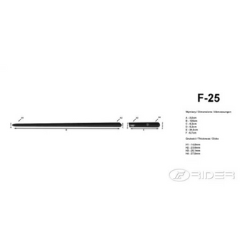 Molduras laterales Ford KA II, fabricación 2009 - 08.2017, carrocería hatchback | F-25