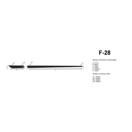 Molduras laterales Opel Adam, fabricación 01.2013 - 05.2019, carrocería hatchback | F-28