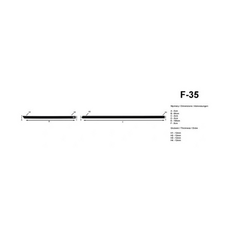 Molduras laterales Kia Rio III, fabricación 03.2012 - 01.2017, carrocería sedán | F-35