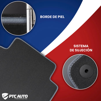 Alfombrillas de moqueta (gris) Mazda 3 III, fabricación 12.2013 - 02.2019, carrocería sedán | M300303GRI
