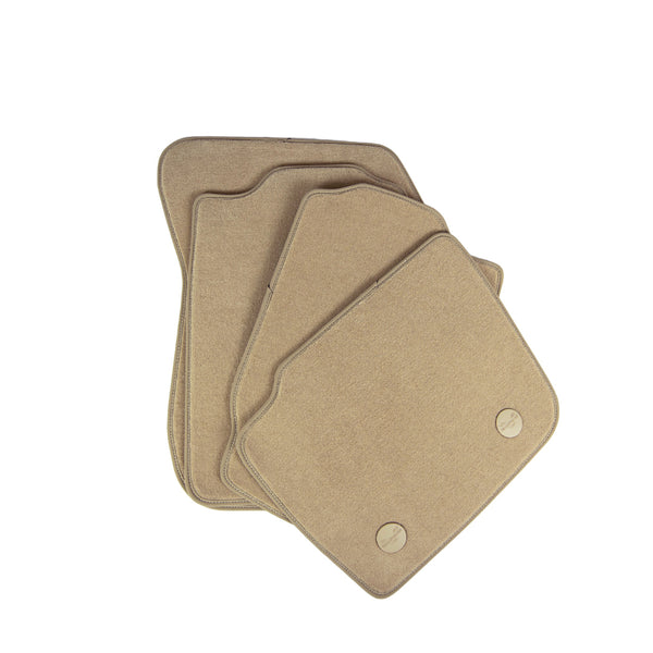 Alfombrillas de moqueta (negro) Audi A3 8V, fabricación 08.2012 - 03.2020, carrocería hatchback, sistema de suejción redondo | 1002954BEIGE