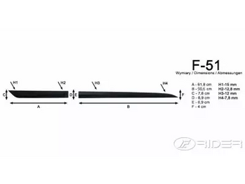 Molduras laterales Hyundai I20 II, fabricación 12.2014 - 07.2020, carrocería hatchback 5 puertas | F-51