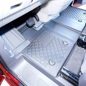 Alfombrillas tipo bandeja Volkswagen T7 Multivan, fabricación 2022 - presente, carrocería furgoneta batalla larga, alfombrillas delanteras | 653893