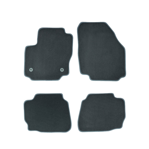 Alfombrillas de moqueta (negro) Ford Focus II, fabricación 2004 - 02.2011, carrocería camioneta, sistema de sujeción ovalado | 1019654GRAY